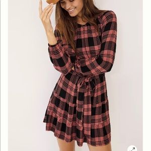 ✨🆕 Anthro Cloth & Stone Daia Plaid Mini Dress